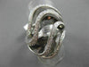 ESTATE MASSIVE 1.08CT DIAMOND 18KT WHITE GOLD 3D MULTI ROW COCKTAIL FUN RING