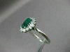 ANTIQUE 1.90CT DIAMOND & AAA COLOMBIAN EMERALD PLATINUM ENGAGEMENT RING #22258