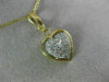 ESTATE .40CT DIAMOND 14KT WHITE & YELLOW GOLD 3D PUFF PAVE HEART PENDANT #26500