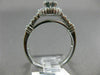 ESTATE .59CT WHITE & BLUE DIAMOND 14KT WHITE GOLD SOLITAIRE HALO ENGAGEMENT RING