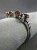 ESTATE .77CT DIAMOND & AAA CITRINE 14KT WHITE GOLD 5 STONE SEMI BEZEL FUN RING