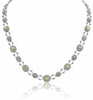 12.16CT WHITE & FANCY YELLOW DIAMOND 18K 2 TONE GOLD 3D FLOWER ETERNITY NECKLACE