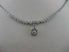 ESTATE 1.37CT DIAMOND 14KT WHITE GOLD HANGING BEZEL DROP NECKLACE 16.5" #2852