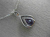 ESTATE 1.12CT DIAMOND & AAA AMETHYST 14KT WHITE GOLD TEAR DROP MILGRAIN PENDANT