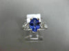 1.63CT ROUND DIAMOND & AAA OVAL TANZANITE 14K WHITE GOLD 3 STONE ENGAGEMENT RING