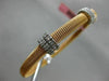 ESTATE .60CT DIAMOND 14KT WHITE & ROSE GOLD MESH FLEXIBLE BANGLE BRACELET