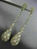 LARGE 3.66CT WHITE & FANCY CHOCOLATE DIAMOND 18KT WHITE GOLD 3D HANGING EARRINGS
