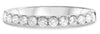 ESTATE .42CT DIAMOND 14KT WHITE GOLD 3D SEMI ETERNITY FILIGREE ANNIVERSARY RING