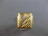 EXTRA LARGE .20CT DIAMOND 14KT YELLOW GOLD 3D SOLITAIRE SQUARE MENS RING #28102