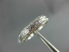 ANTIQUE .50CT DIAMOND 18K WHITE GOLD 3D FILIGREE ETERNITY ANNIVERSARY RING #1195