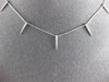 ESTATE .15CT DIAMOND 14KT WHITE GOLD 3D CLASSIC BY THE YARD SPIKY FUN NECKLACE