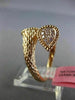LARGE .27CT WHITE & PINK DIAMOND 18K WHITE & ROSE GOLD CRISS CROSS HAMMERED RING
