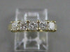 ESTATE .78CT PRINCESS DIAMOND ANNIVERSARY 14K YELLOW GOLD 3D WEDDING RING #16881