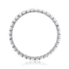 .08CT DIAMOND 18KT WHITE GOLD 2MM SQUARE GEOMETERICAL ETERNITY ANNIVERSARY RING