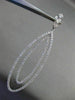 ESTATE EXTRA LARGE 5.75CT DIAMOND 14KT WHITE GOLD JOURNEY DROP HANGING EARRINGS