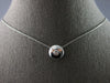 0.10CT DIAMOND 14K WHITE GOLD 3D CLASSIC SOLITAIRE ETOILE FLOATING PENDANT #27928