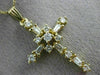 ESTATE LARGE 1.0CT ROUND & BAGUETTE DIAMOND 14KT YELLOW GOLD 3D PENDANT #20837