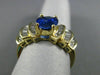 ESTATE 4.20CT DIAMOND & AAA SAPPHIRE 14KT YELLOW GOLD MULTI ROW ENGAGEMENT RING