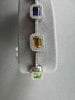 ESTATE 18KT 6.81CT MULTI COLOR EMERALD CUT SAPPHIRE & DIAMONDS GOLD BRACELET