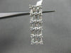 ESTATE .42CT ROUND & BAGUETTE DIAMOND 18KT WHITE GOLD 3 ROW RECTANGULAR PENDANT