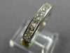 ESTATE 1.20CT DIAMOND 14KT & 18KT TWO TONE GOLD WEDDING ANNIVERSARY RING #9695