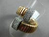 ESTATE LARGE .50CT DIAMOND 18KT 2 TONE GOLD 3D FLEXIBLE CRISS CROSS FUN RING VVS