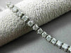 ESTATE 3.0CT ROUND DIAMOND 14KT WHITE GOLD CLASSIC 3 DIMENSIONAL TENNIS BRACELET