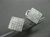 ESTATE LARGE 1.50CT PRINCESS CUT DIAMOND 14KT WHITE GOLD CLIP ON EARRINGS #14984
