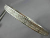 ESTATE 3.0CT PRINCESS CUT DIAMOND 14K WHITE GOLD 3D 3 ROW BANGLE BRACELET #21499