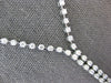 4.32CT DIAMOND 14KT WHITE GOLD BY THE YARD SEMI ETERNITY 2 ROW LARIAT NECKLACE