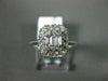 ESTATE WIDE .50CT DIAMOND 14KT WHITE GOLD 3D SQUARE CLUSTER HALO ENGAGEMENT RING