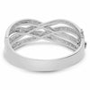 ESTATE LARGE 9.0CT DIAMOND 14KT WHITE GOLD CRISS CROSS INFINITY BANGLE BRACELET