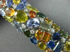 ESTATE MASSIVE 68.77CT DIAMOND & MULTI COLOR SAPPHIRE 18K WHITE GOLD 3D BRACELET