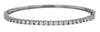 1CT DIAMOND 14KT WHITE GOLD 3D CLASSIC ROUND SEMI ETERNITY CUFF BANGLE BRACELET