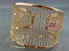ESTATE WIDE .56CT DIAMOND 14KT ROSE GOLD 3D FLEXIBLE BY THE YARD BANGLE BRACELET