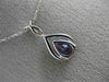 ESTATE 1.12CT DIAMOND & AAA AMETHYST 14KT WHITE GOLD TEAR DROP MILGRAIN PENDANT