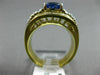 ESTATE 4.51CT DIAMOND & AAA SAPPHIRE 18K WHITE & YELLOW GOLD COCKTAIL RING #2061