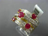 LARGE 2.43CT DIAMOND & AAA RUBY 14KT YELLOW GOLD CRISS CROSS ANNIVERSARY RING
