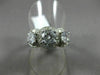 ESTATE 2.0CT DIAMOND 14KT WHITE GOLD 3D 3 STONE FILIGREE HALO ENGAGEMENT RING