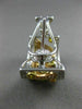 LARGE 1.26CT WHITE PINK & FANCY YELLOW DIAMOND 18KT TRI COLOR GOLD EARRINGS