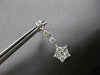 ESTATE 1.0CT DIAMOND 14K WHITE GOLD 3D CLASSIC STAR BY THE YARD HANGING EARRINGS