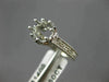 ANTIQUE .60CT DIAMOND 14KT WHITE GOLD FILIGREE SEMI MOUNT ENGAGEMENT RING #14833