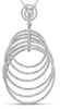 ESTATE LARGE 3.86CT DIAMOND 18KT WHITE GOLD 3D MULTI CIRCLE OF LIFE LOVE PENDANT