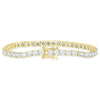 ESTATE 9.0CT DIAMOND 14KT YELLOW GOLD 3D CLASSIC ROUND TENNIS BRACELET