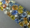 ESTATE MASSIVE 68.77CT DIAMOND & MULTI COLOR SAPPHIRE 18K WHITE GOLD 3D BRACELET