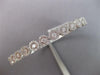 1.64CT DIAMOND 14KT WHITE GOLD MULTI FLOWER SEMI ETERNITY CUFF BANGLE BRACELET