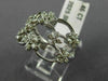 ESTATE WIDE .46CT DIAMOND 14K WHITE GOLD MULTI FLOWER BUTTERFLY ANNIVERSARY RING