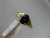 ESTATE 1.33CT DIAMOND & AAA OVAL SAPPHIRE 14K YELLOW GOLD FLOWER ENGAGEMENT RING