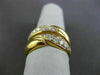 ESTATE WIDE 1.40CT DIAMOND 18KT YELLOW GOLD 2 ROW INSERT RING E/F VVS #10033