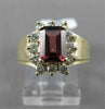 ESTATE 1.65CT DIAMOND & AAA TOURMALINE 14KT YELLOW GOLD SQUARE CUT CLUSTER RING